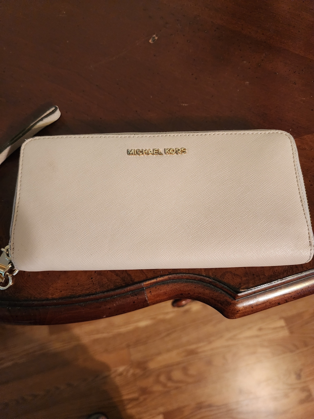 Michael Kors Cream Zip-Around Wallet